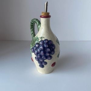 Noble Excellence Oil/Vinegar Dispenser Napa Valley Grapes Tuscan Drizzle Spout